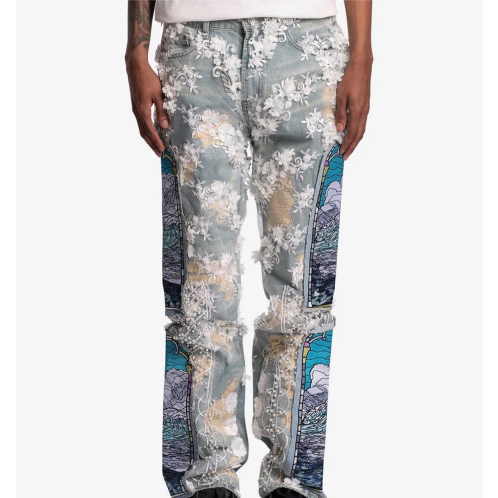 Who decide war Jemotts Altar Fusion Denim Jean Sky Blue